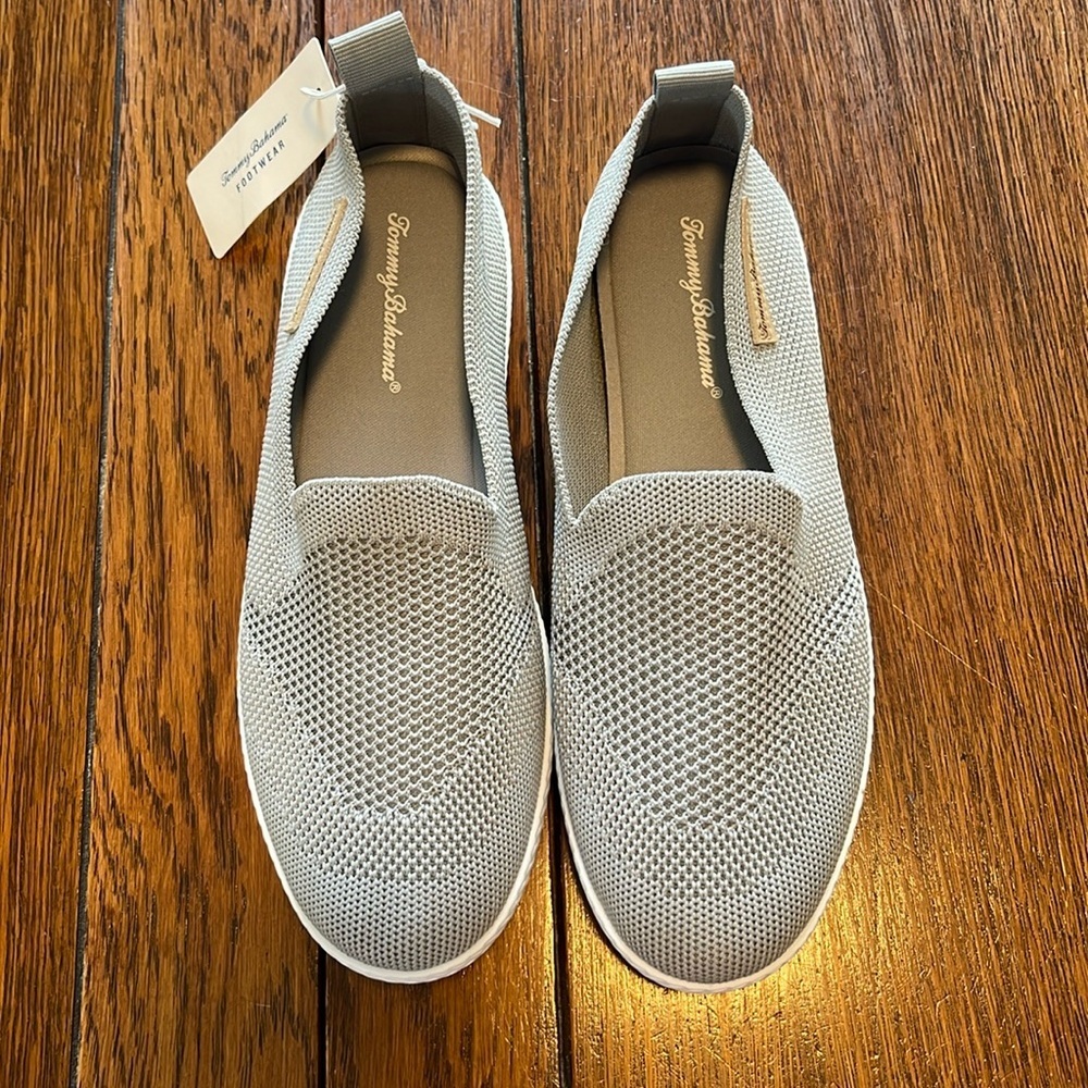 Tommy Bahama Light Gray Slip-On Loafers - Picture 2 of 8